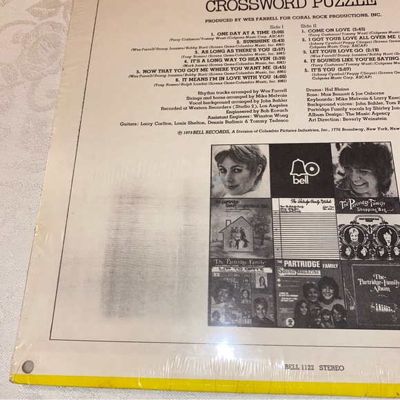 The Partridge Family Crossword Puzzle 1973 LP Vinyl Record, NEW and SEALED - Picture 7 of 13